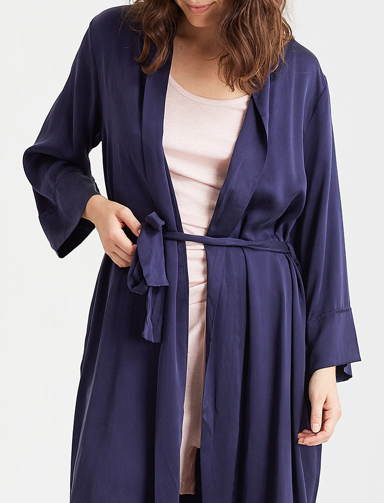 Audrey Silk Long Robe