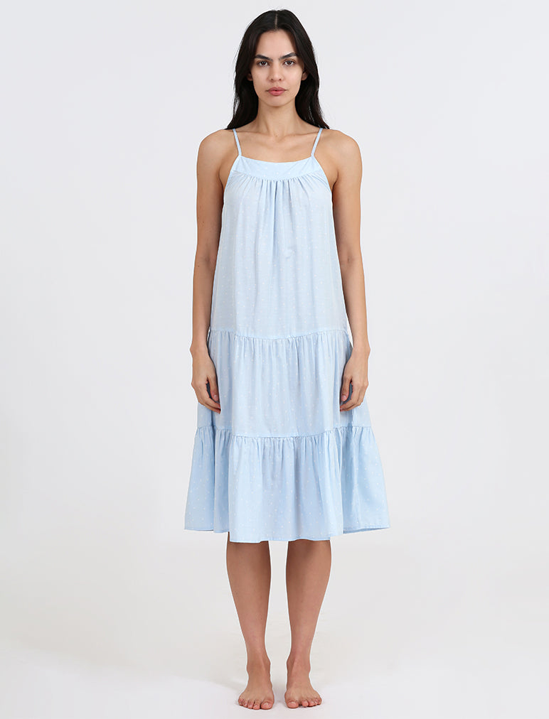 Luxe Spot Strappy Tiered Nightie
