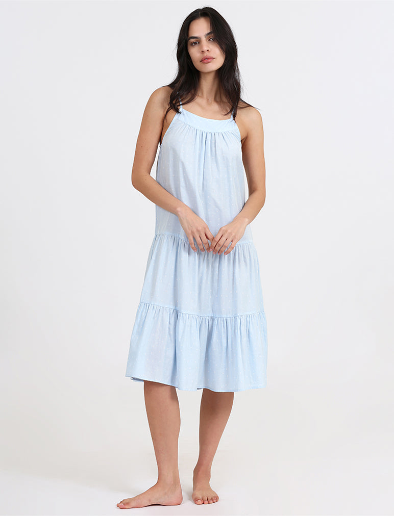 Luxe Spot Strappy Tiered Nightie