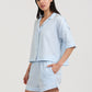 Luxe Blue Spot Boxer PJ Set