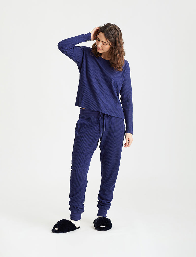 Super Soft Waffle V-Neck Top