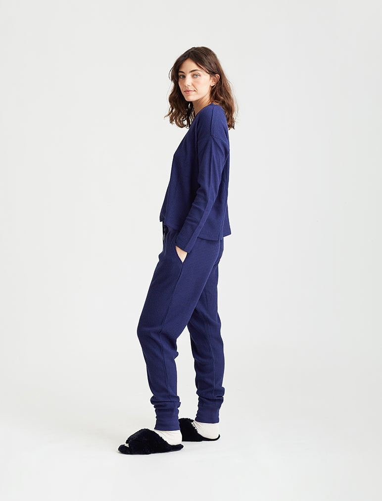 Super Soft Waffle V-Neck Top
