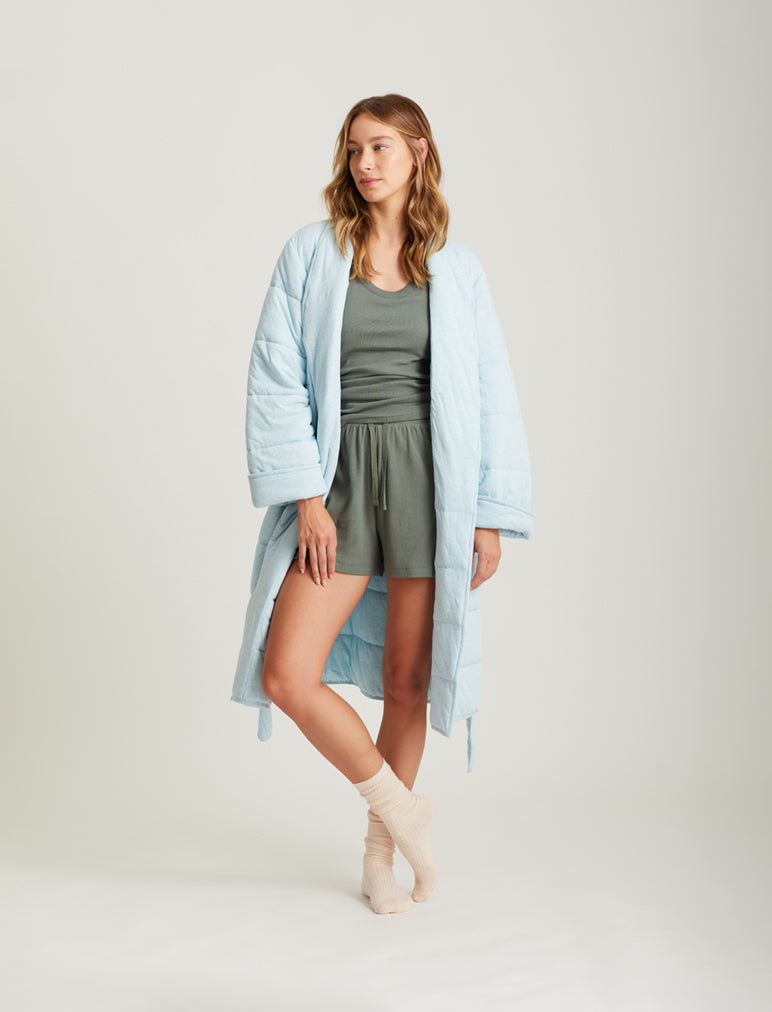 Puffer Cotton Midi Robe