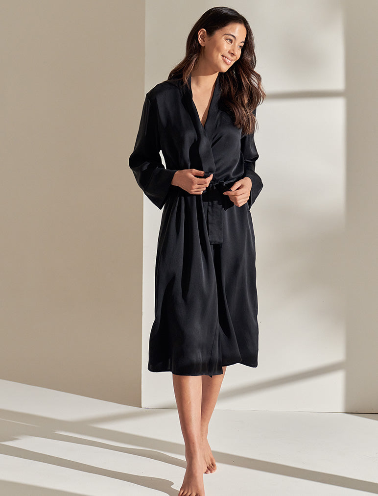 Audrey Silk Long Robe