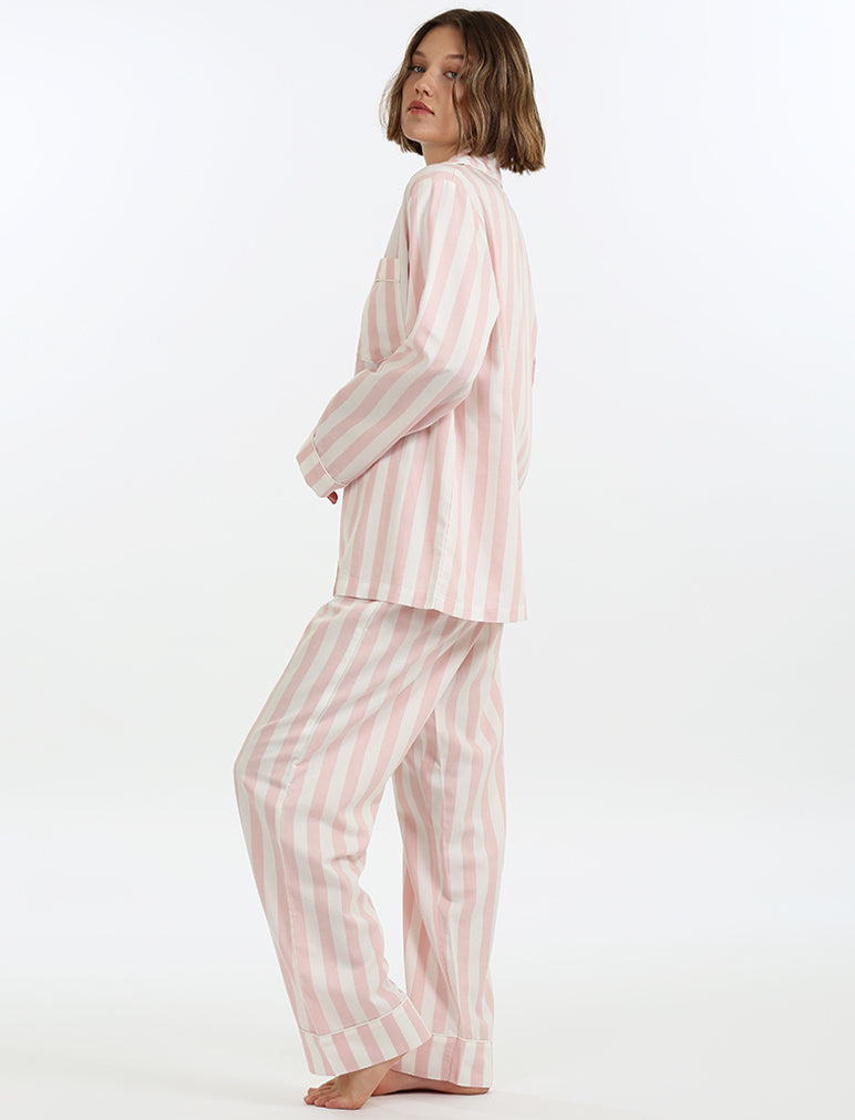 Cotton Stripe Full Length PJ