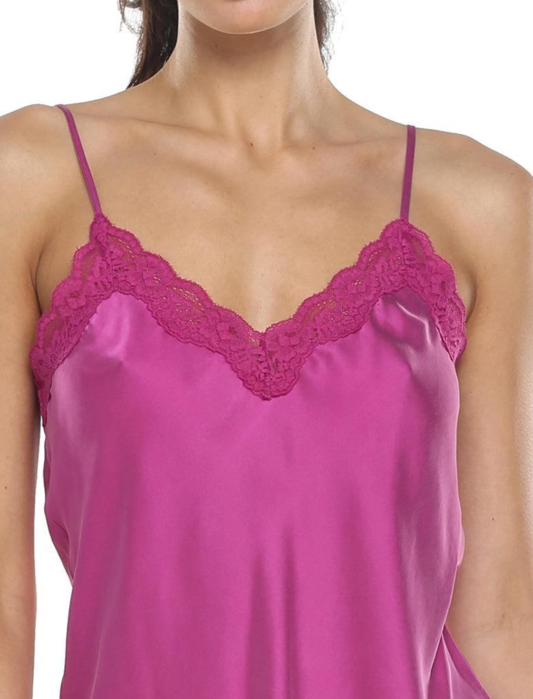 Camille Silk Lace Cami and Boxer Set