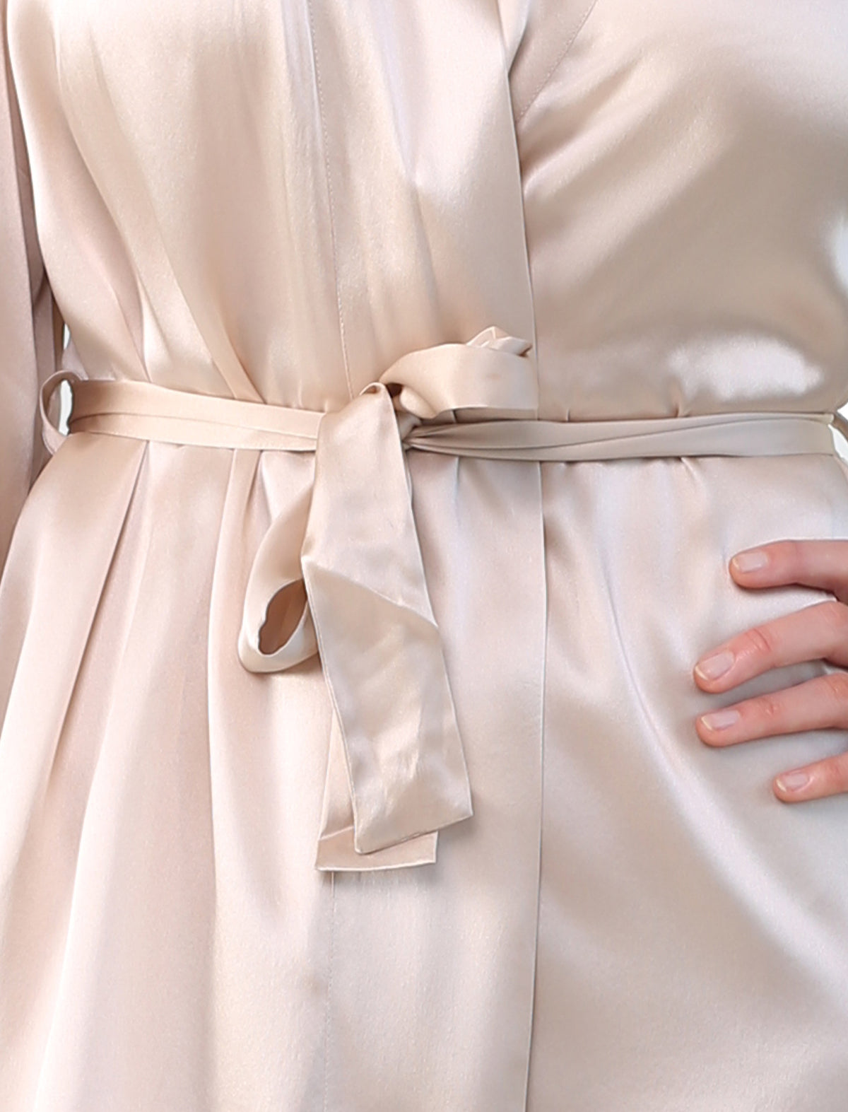 Romantic Short Robe Papinelle | Washable Silk Short Robe in Romance